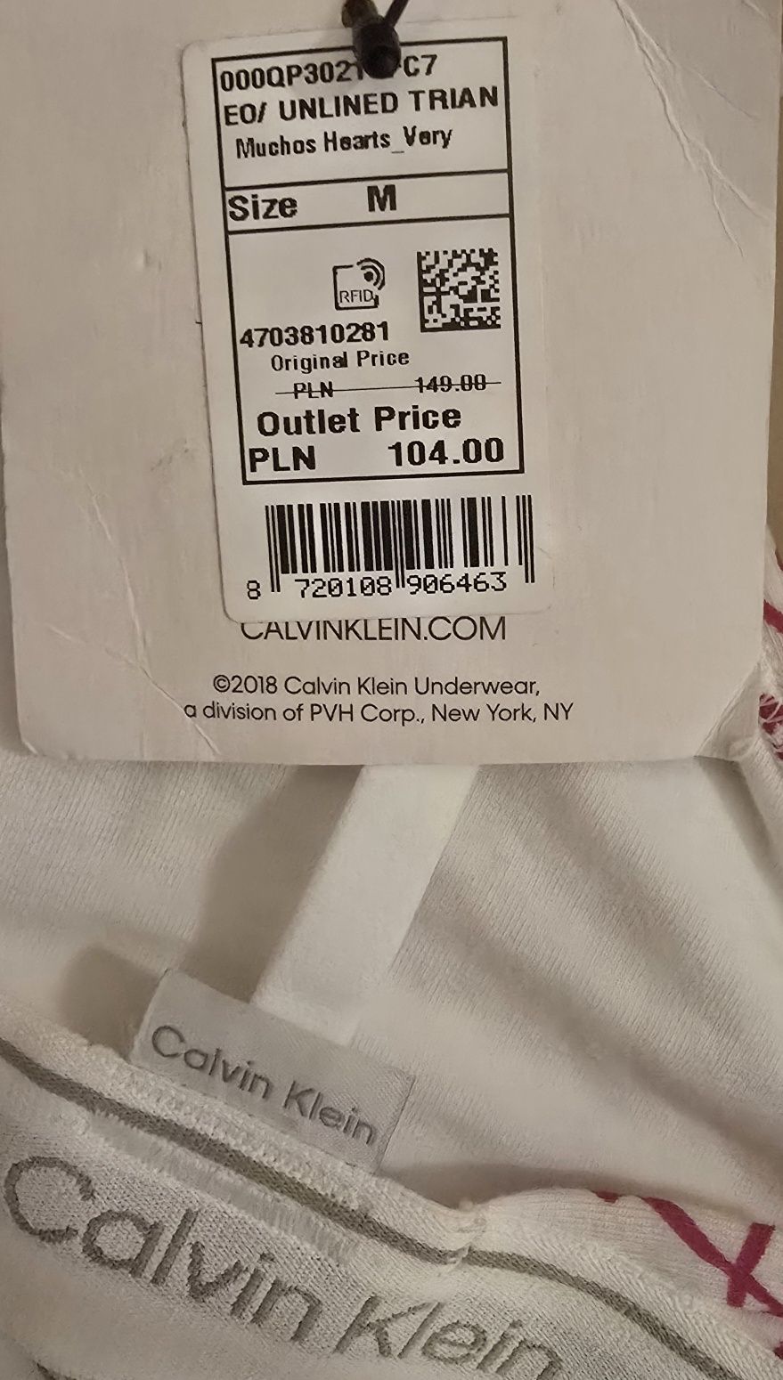 Calvin Klein biustonosz satanik top r S