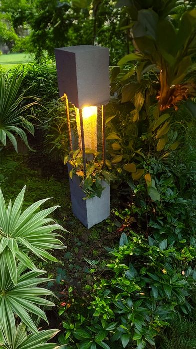 Unikatowa lampa z betonu