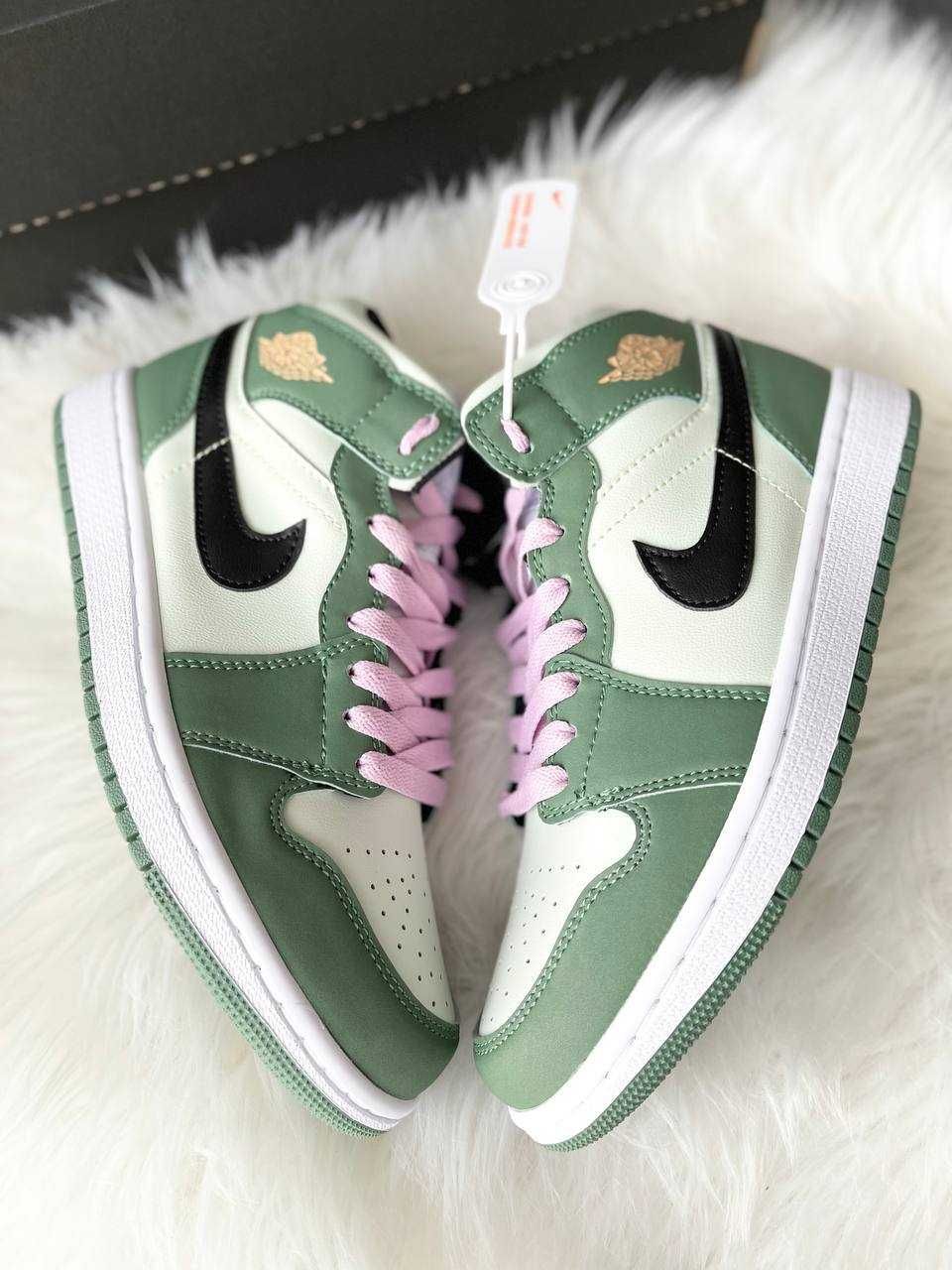 Жіночі кросівки Nike Air Jordan 1 Retro Mid ‘Dutch Green’ (36-40 р.)