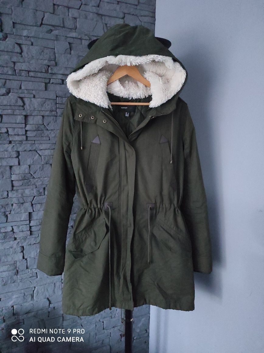 Mango __ kurtka parka płaszcz 2w1 zimowa/wiosenna