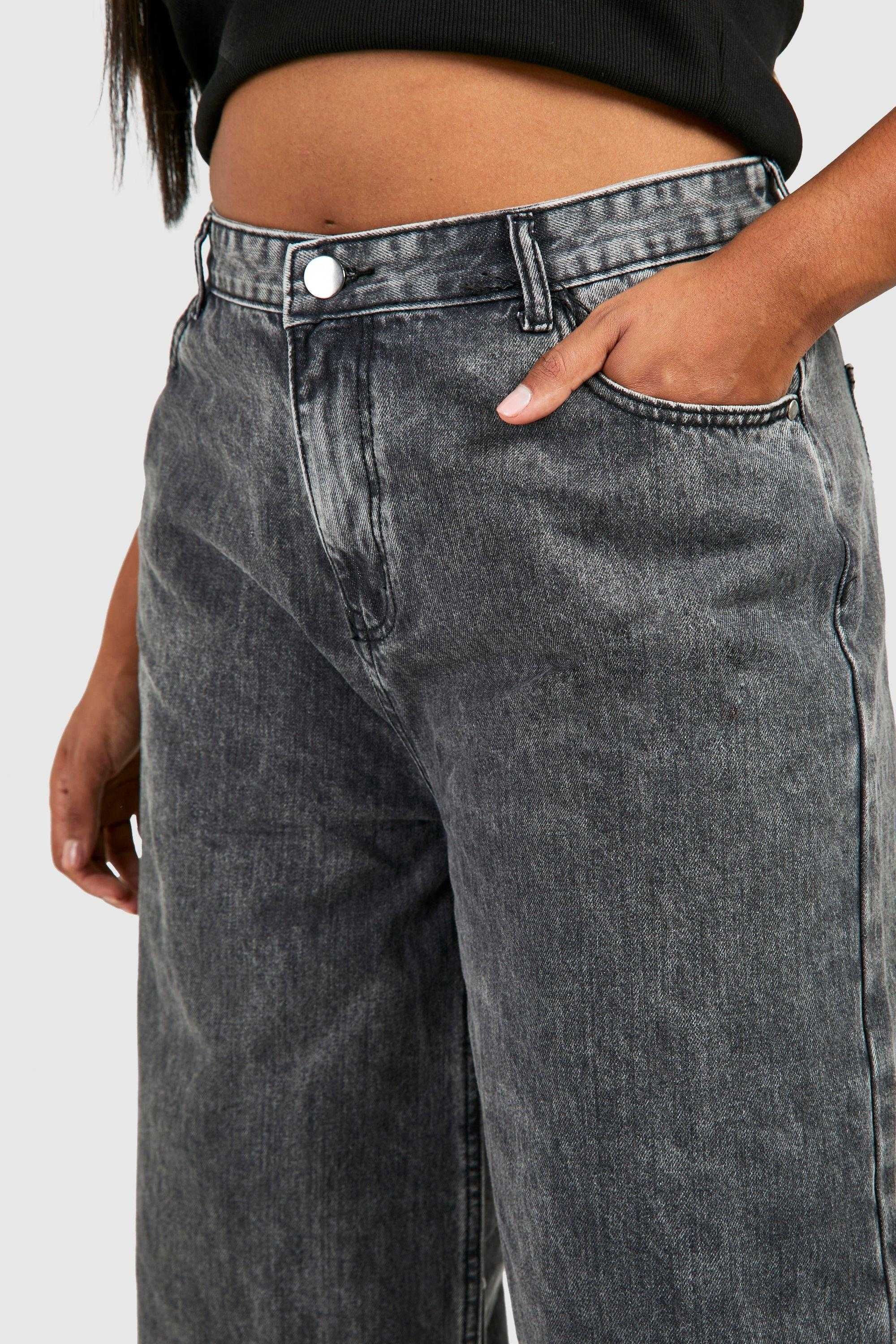 Джинсы Boohoo -Plus Baggy Straight Leg Denim Jean в большом  размере!