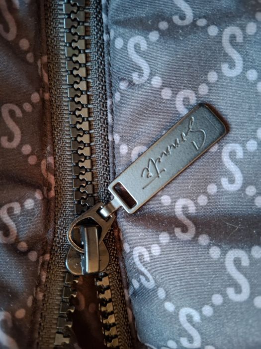 134cm 140cm, Sonneti czarna logowana kurtka, pikowana kurtka dziewczęc