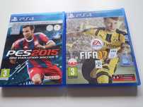PS4+PS5 zestaw 2 GIER Pro Evo Soccer 15 + FIFA 17 2 x PIŁKA nożna