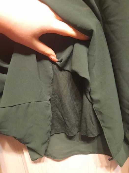 Szmaragdowa elegancka bluzka z koronką rozm M New Collection