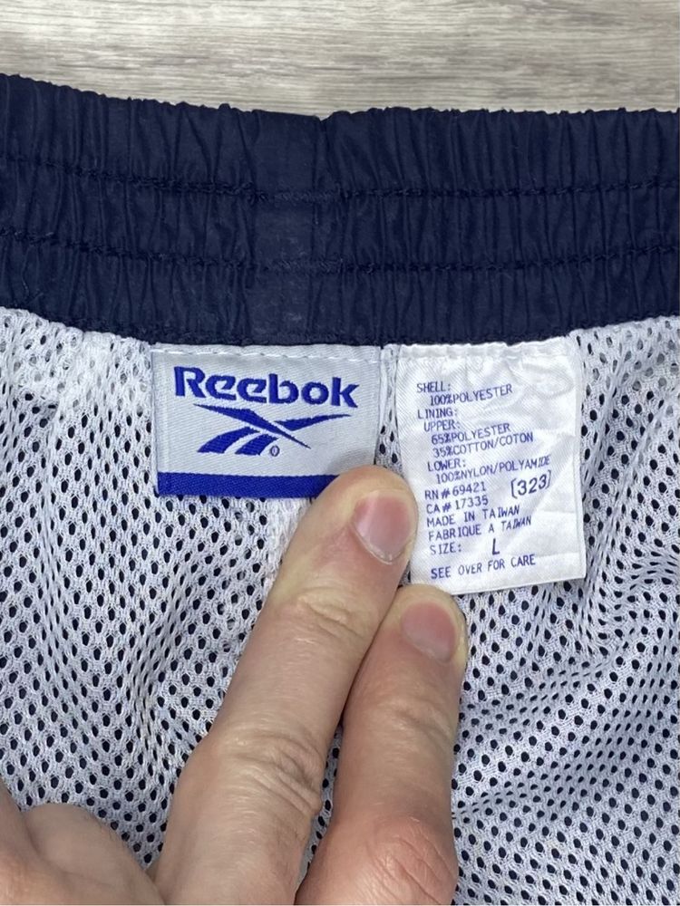 Reebok Vintage штаны L размер синие на манжете винтажные