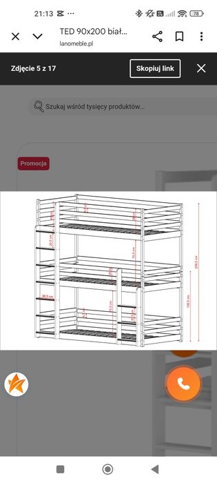 Łóżko pietrowe używane