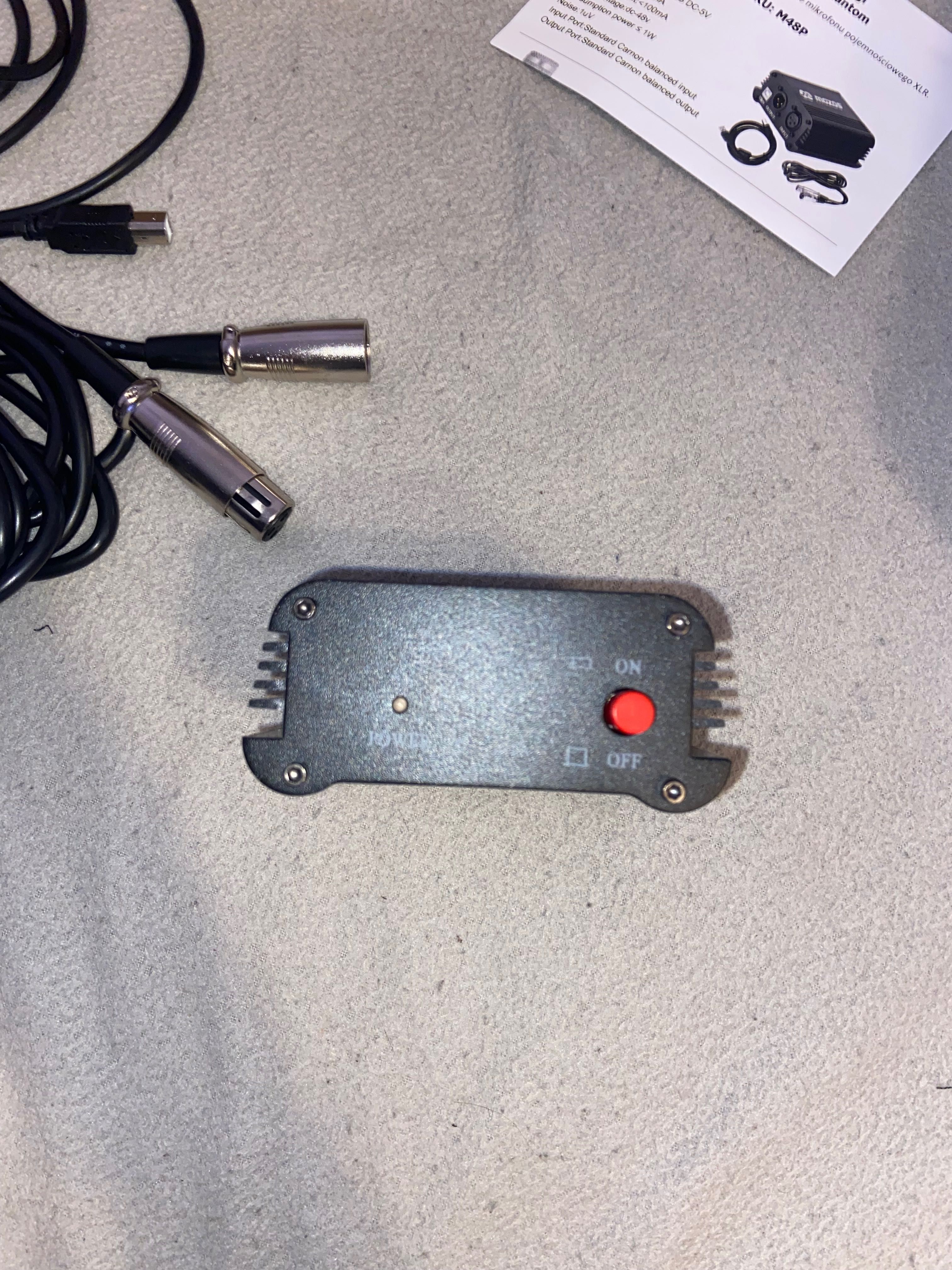 Mozos M48P zasilacz USB PHANTOM +48V do mikrofonów XLR