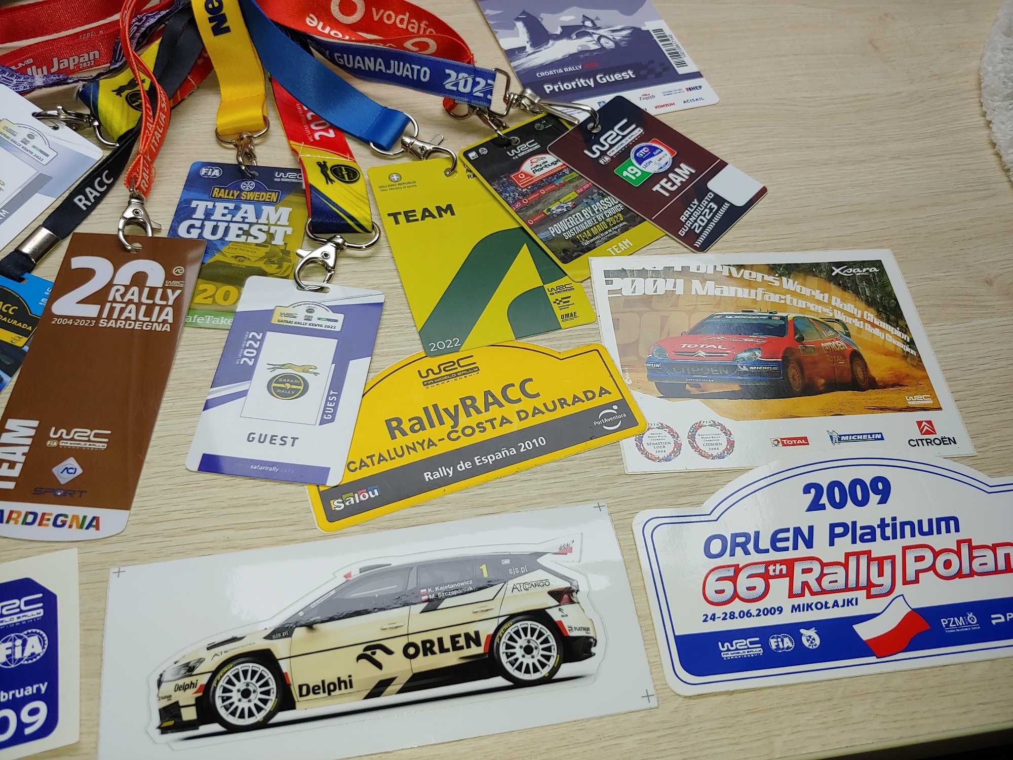 Zestaw nr.2 12x Bilety + smycze + naklejki Rally Safari Japan itd rajd