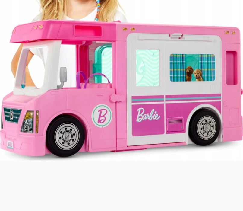 Kamper barbie dla dziewczynki używany w dobrym stanie jeszcze posłuży