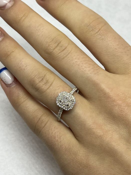 GIA  0.92 ct D / VS1  Excellent натуральные бриллианты золотое кольцо