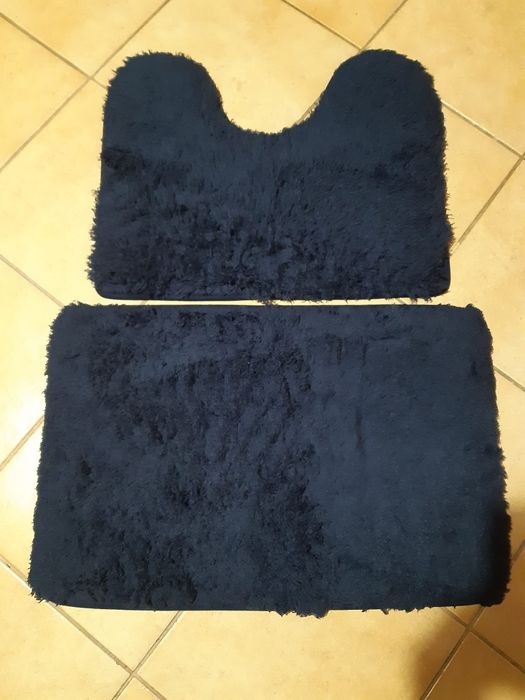 Dywaniki łazienkowe 2 częsciowe granatowe