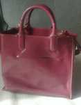 Burgundowa torebka ZARA