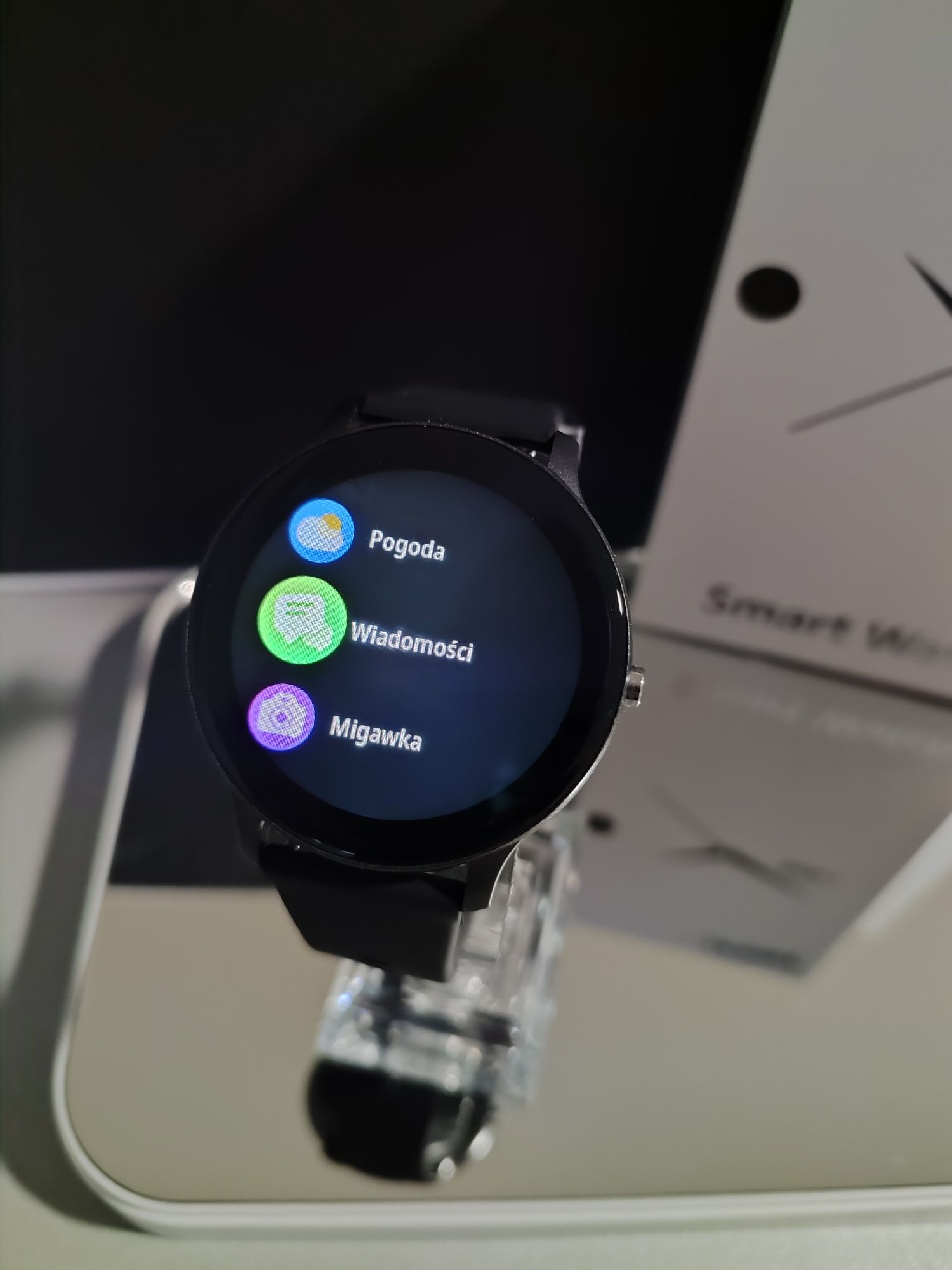 Nowy smartwatch zegarek bluetooth czarny