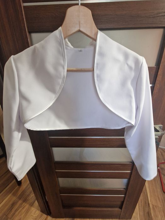 Zestaw komunijny,Sukienka komunijna, bolerko, wianek , torebka , rozm.