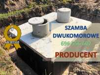 Zbiornik betonowy, szczelne szambo dwukomorowe 8m3 Piwnica Kanał