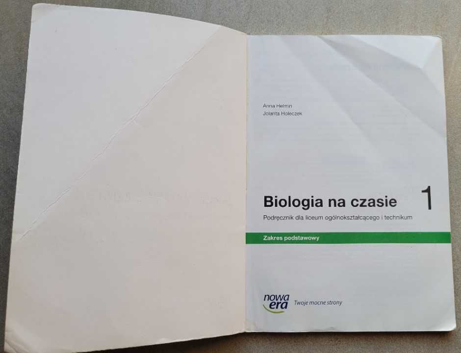Biologia na czasie 1, podręcznik, zakres podstawowy, Nowa Era 2019