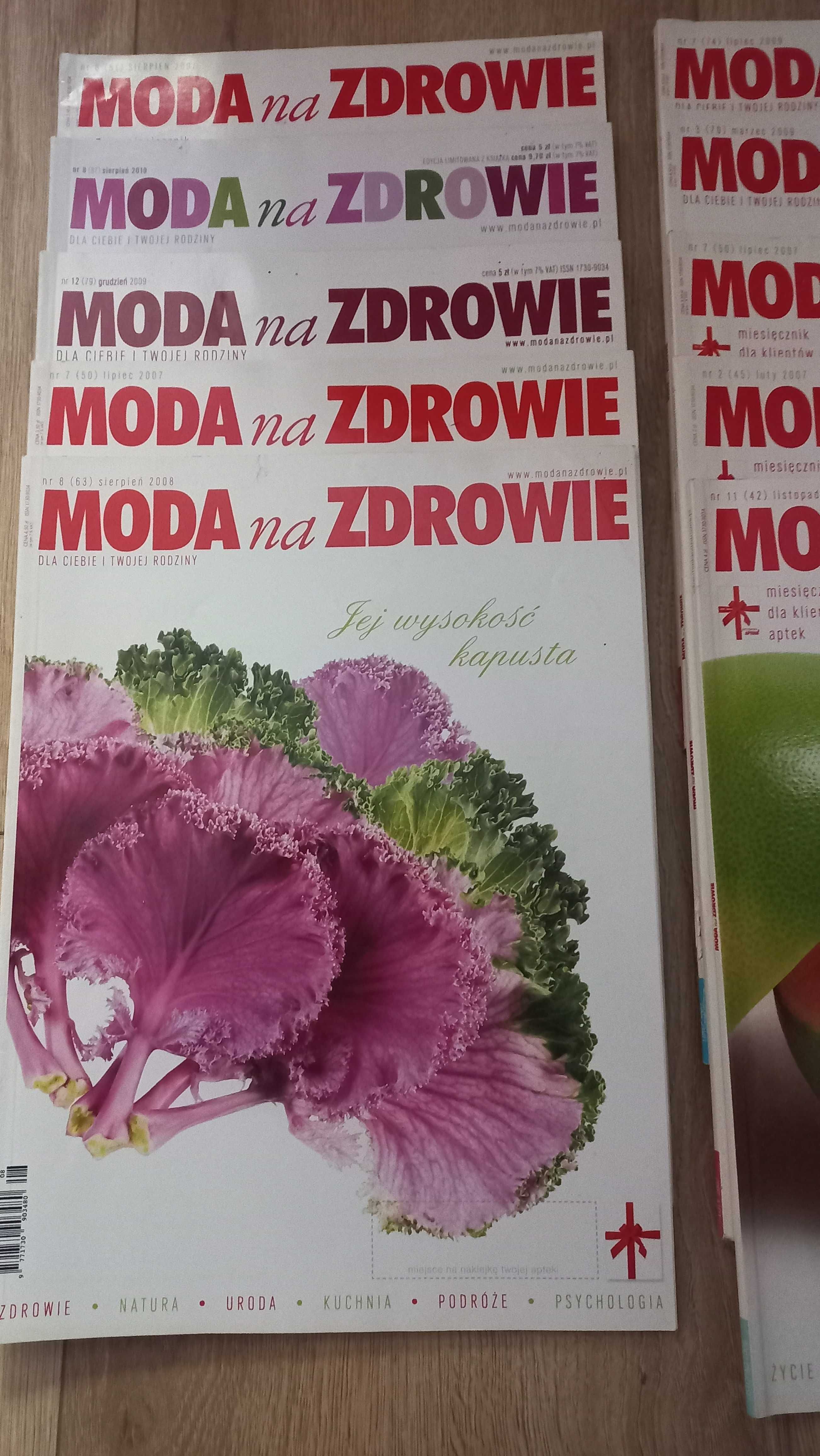 "Moda na zdrowie" - zestaw 13 numerów czasopisma o zdrowiu