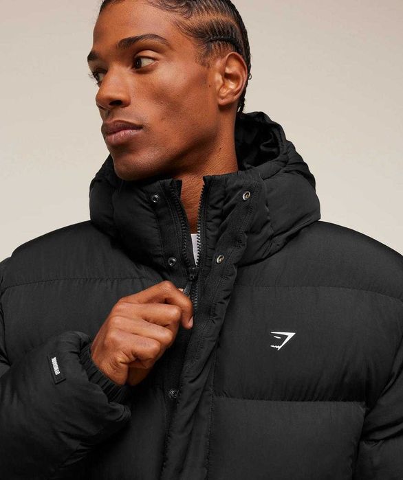Зимова куртка пуховик GymShark Hooded Puffer Jacket