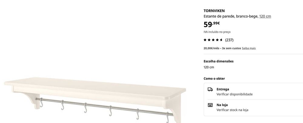 Estantes de parede Ikea TORNVIKEN