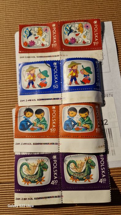 Zestaw znaczkow z prl stemplowane.