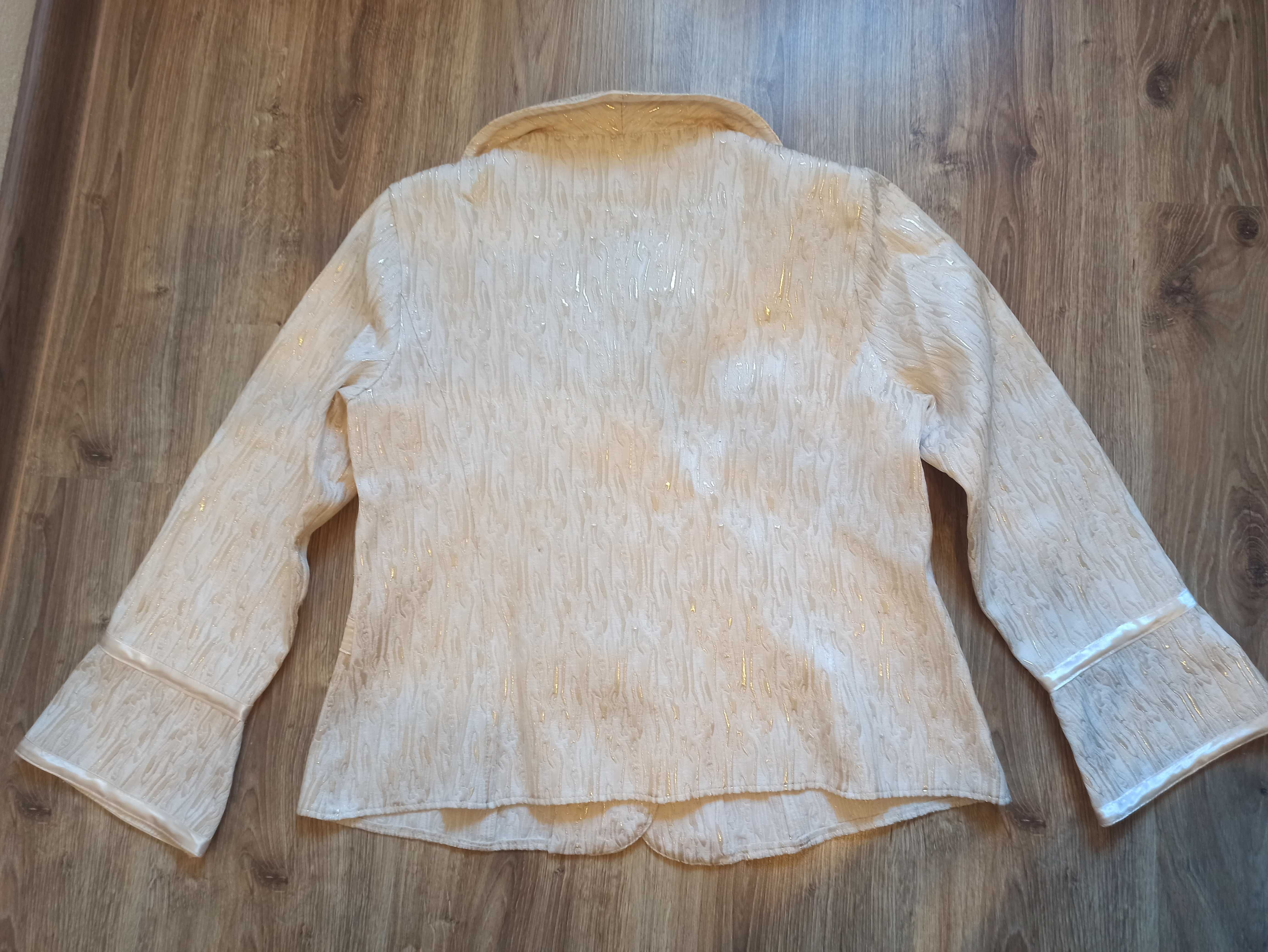 Marynarka damska nowa ecru beżowa XL 42 XXL 44