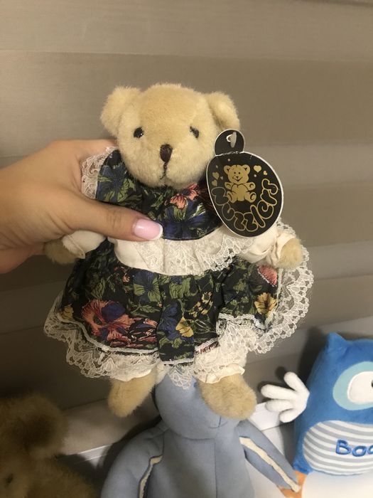 Мягкие игрушки лотами сова, мишки декоративные интерьерные