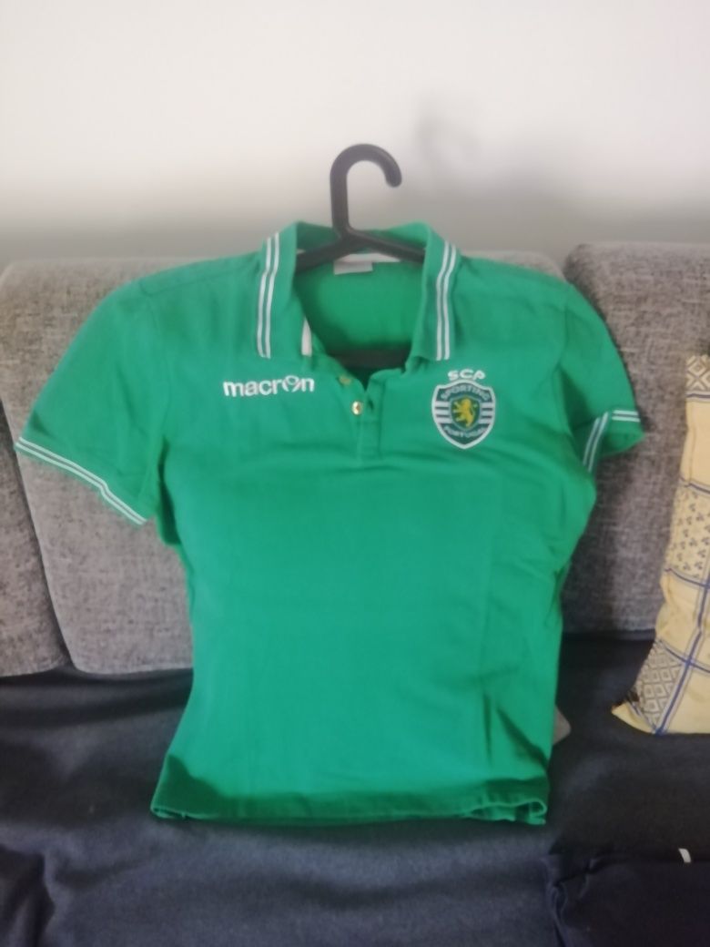 Polo do Sporting Macron tamanho xl