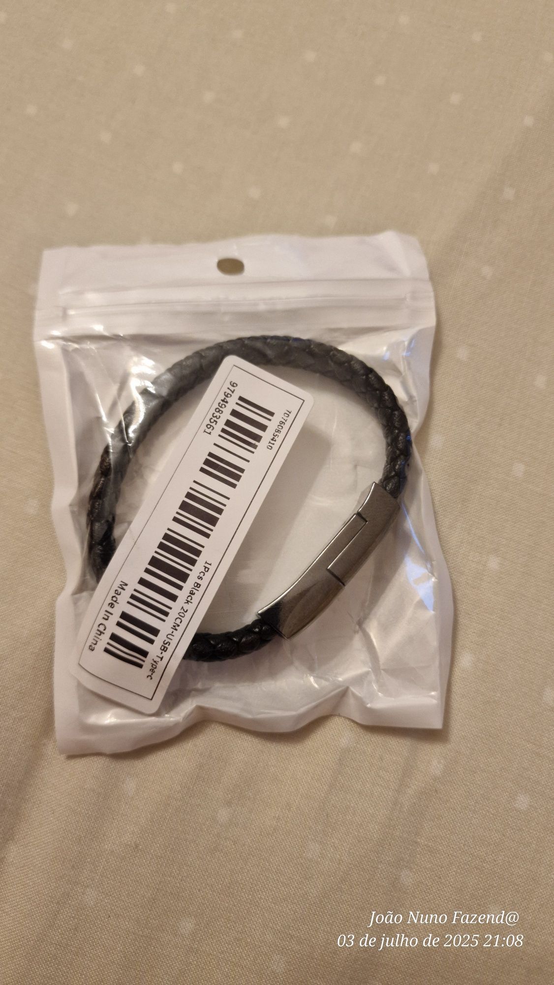 Pulseira usb male usbc male