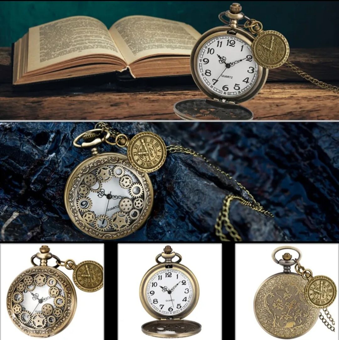 Relógio de Bolso Vintage SteamPunk - Ctt Grátis 48 Horas