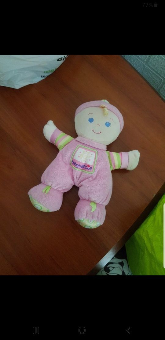 Lalka Przytulanka Maskotka Grzechotka Fisher Price