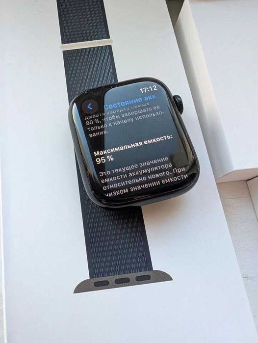 Смарт-годинник  Apple Watch 9 LTE GPS 45 mm. Ідеальний стан. Комплект