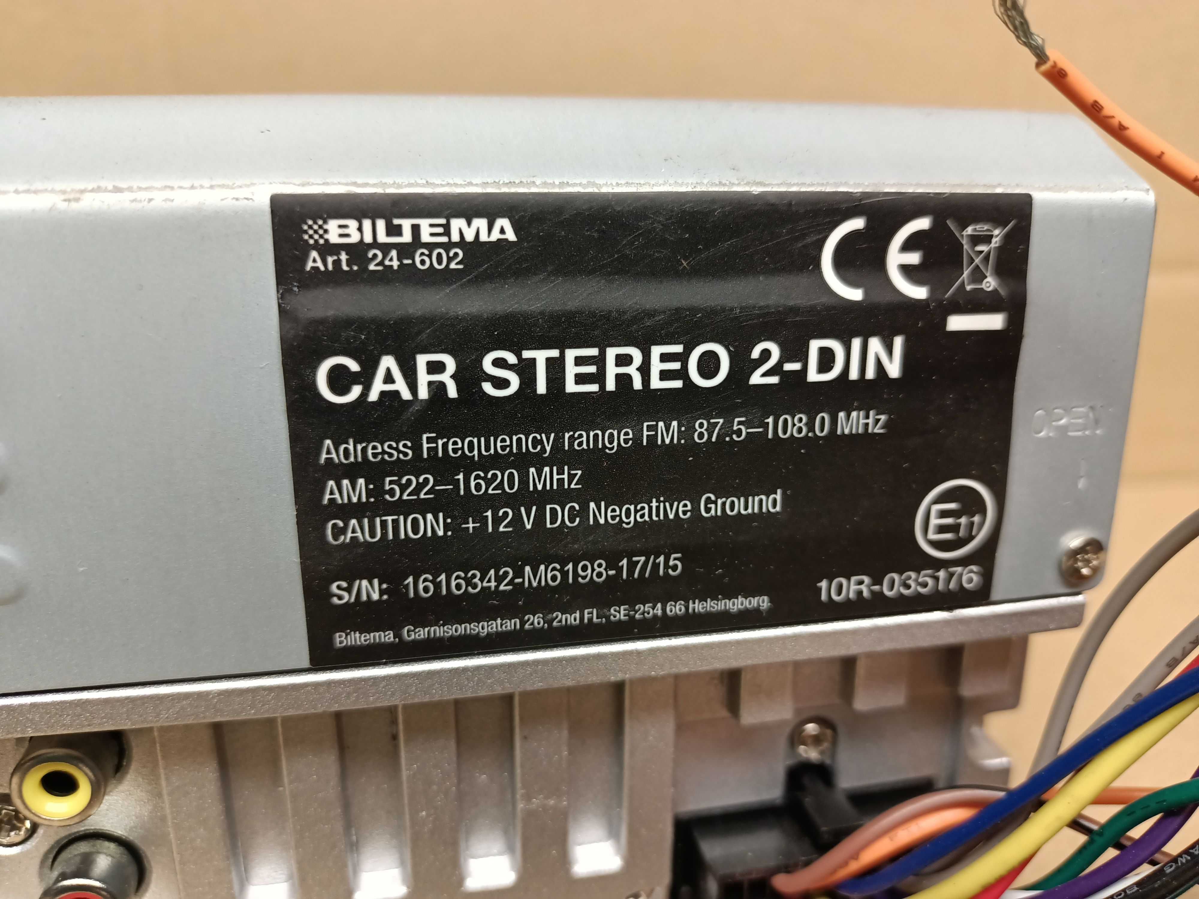 Radio 2 Din Biltema 24-602 USB Bluetooth