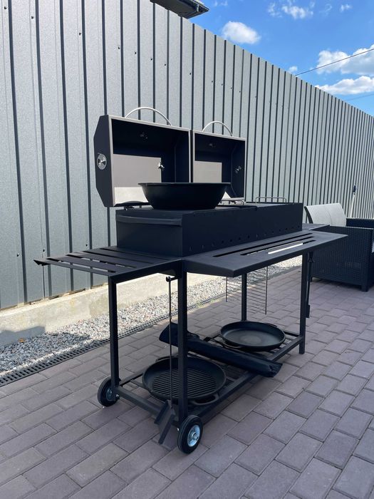 мангал гриль барбекю стаціонарний мангал на колесах  вугільний гріль