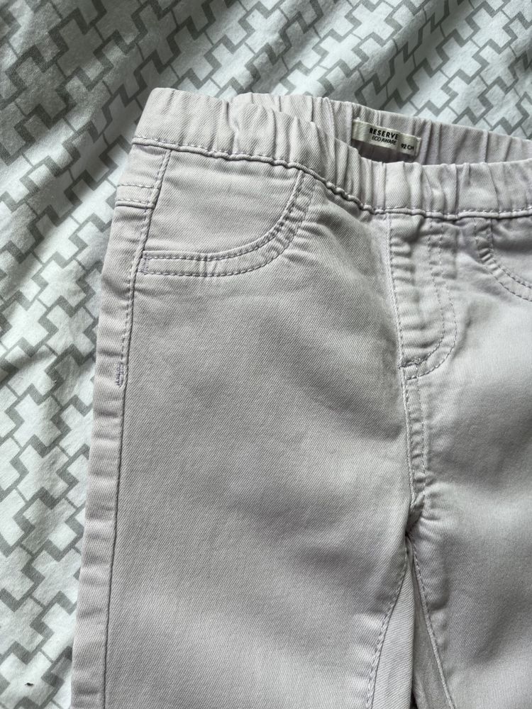 Fiołkowe jegginsy spodnie na gumie Reserved 92