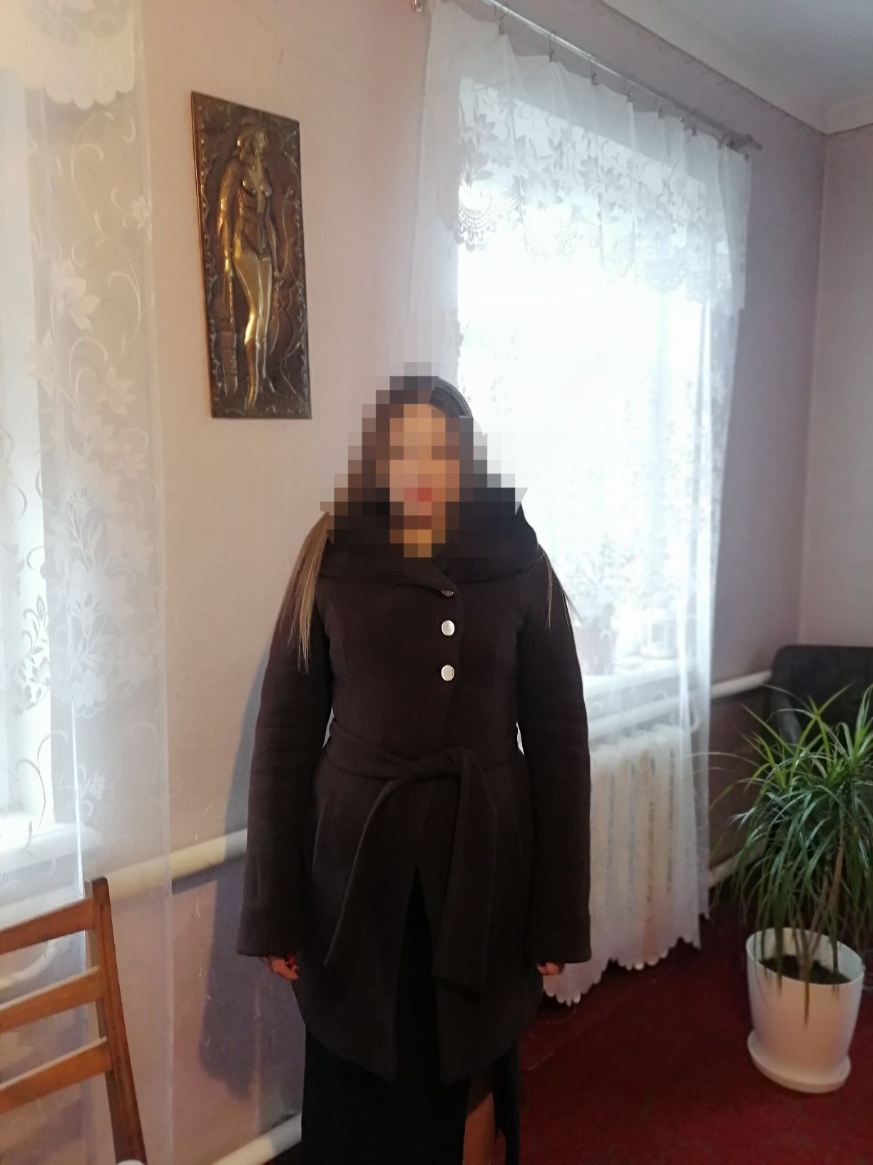 Продам зимове пальто тепле 46 розмір, л/l