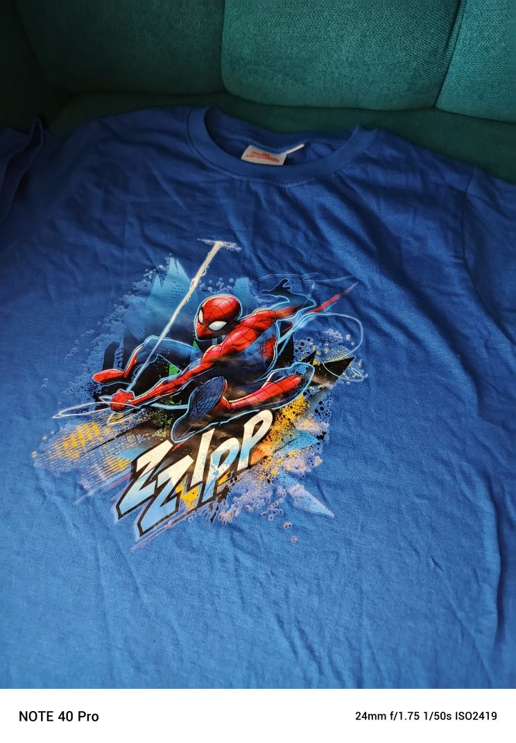 Spiderman bluzka krótki rękaw 134/140 cm zzipp 100% bawełna