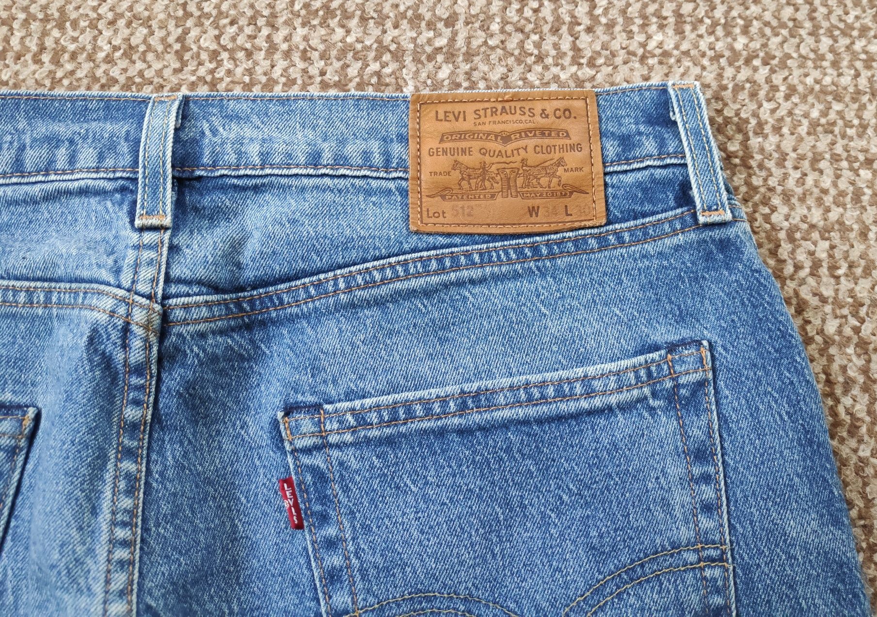 Levi's 512 Premium waterless джинси slim tapered оригінал W34 L30