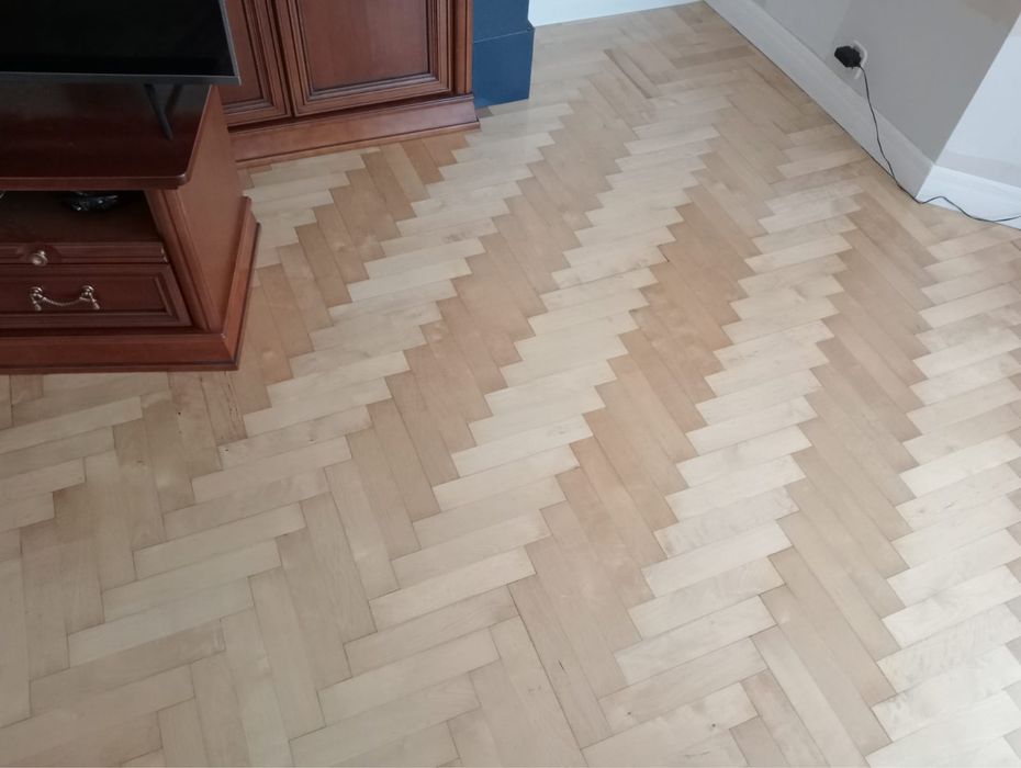 Parkiet brzozowy, brzoza 50m2 - klepka 30cm x 5cm