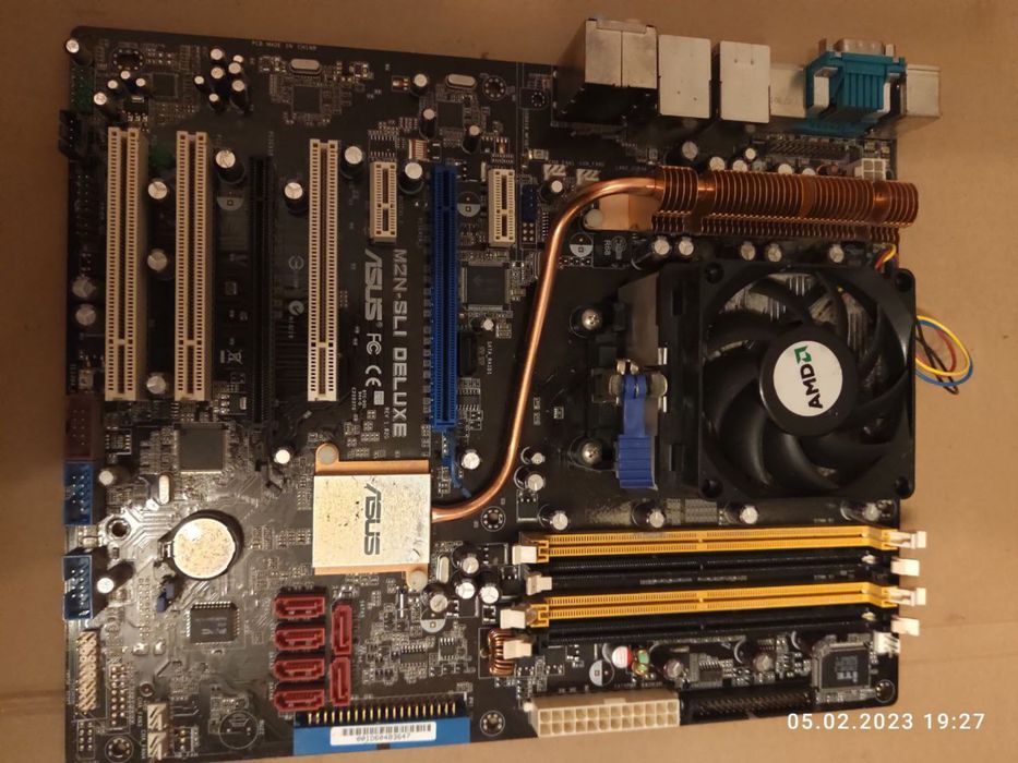 Материнская плата m2n-sli deluxe asus + процесор amd athion 64x2