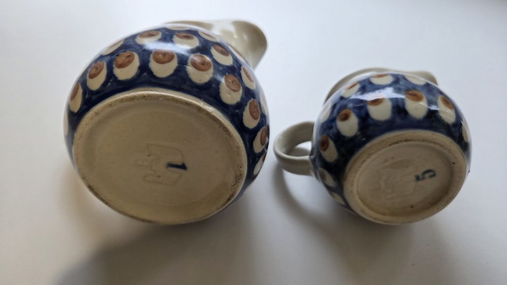 Dzbanek ceramiczny 2 sztuki stare PRL