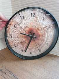Zegar ścienny NOWY - drewniany motyw, czarny