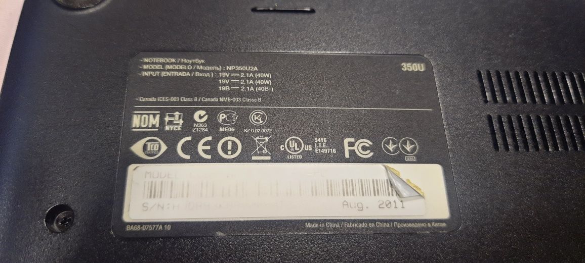 Laptop Samsung 350U