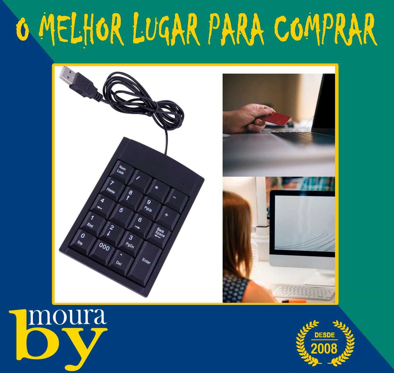 Teclado  Numérico co m ligação USB