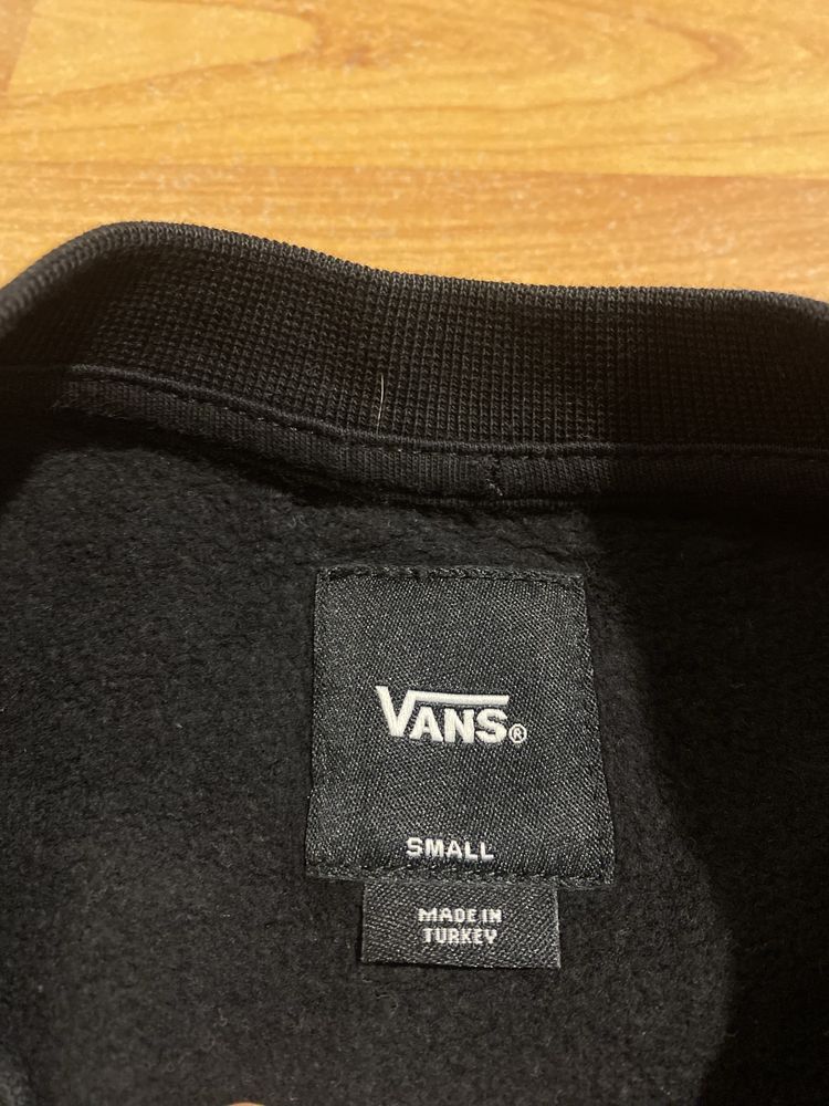 (S) Черный свитшот VANS кофта хлопок на флисе світшот