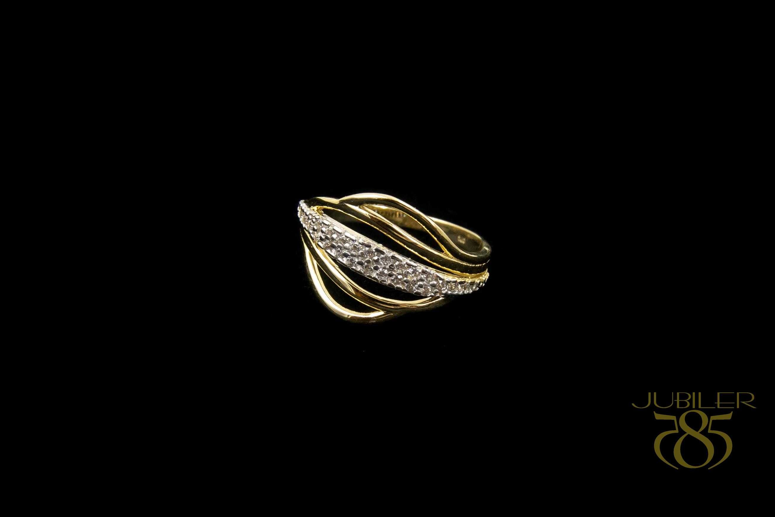 Złoty pierścionek Cyrkonie/Złoto 585 14K 2,72g Nowe
