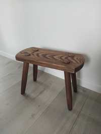 Drewniana ryczka taboret stołek