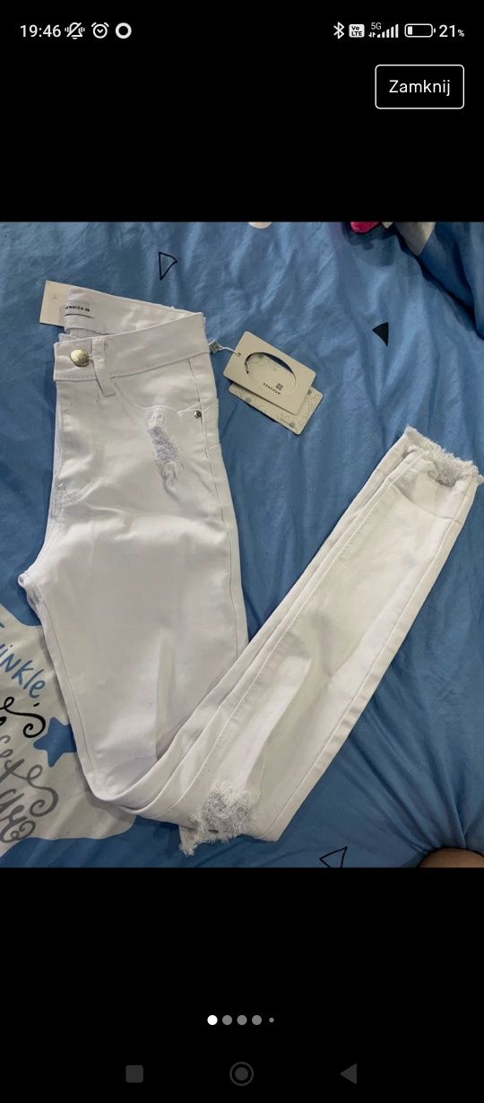 Nowe jeansy białe