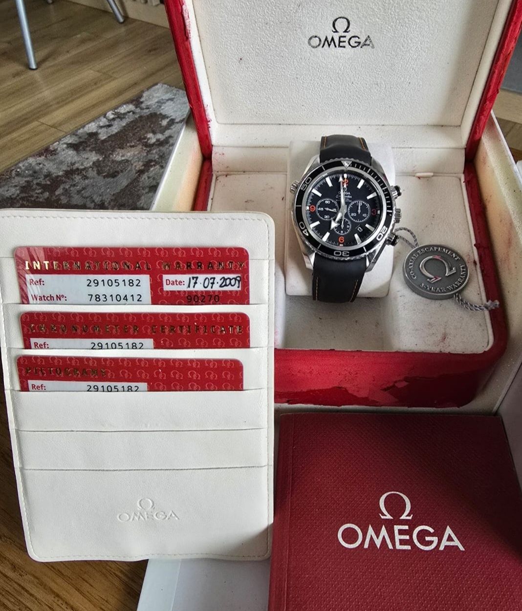 Omega seamaster planet ocean chrono 600m full set