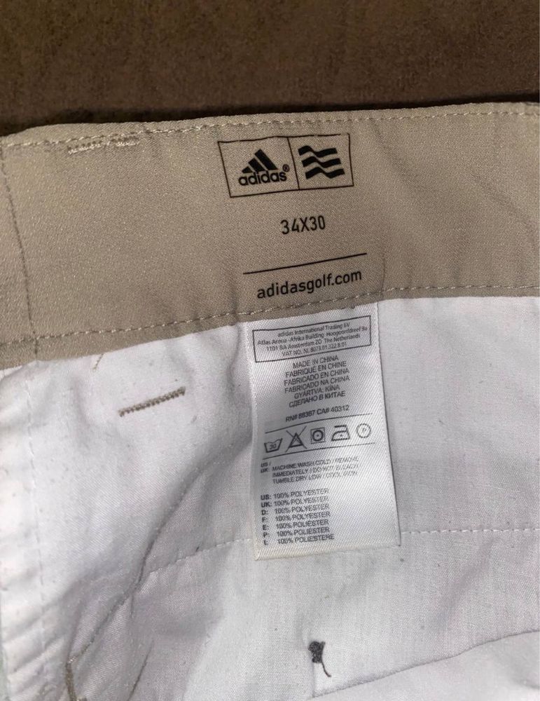брюки бежевые golf adidas
