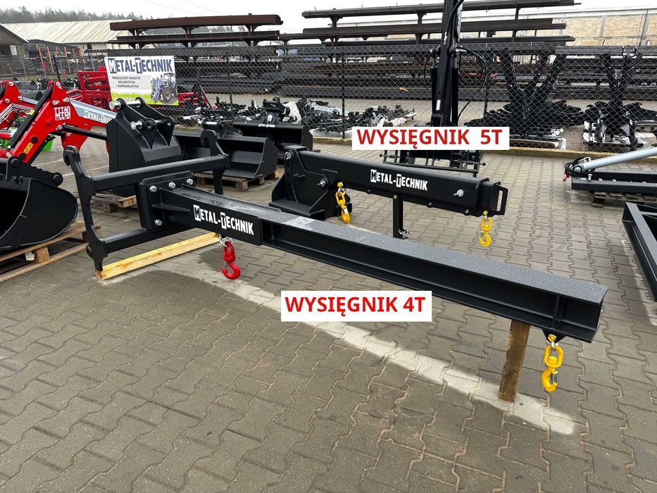 Wysięgnik dwuhakowy Przedłużka Żuraw Bocian do 5 ton ładowarka